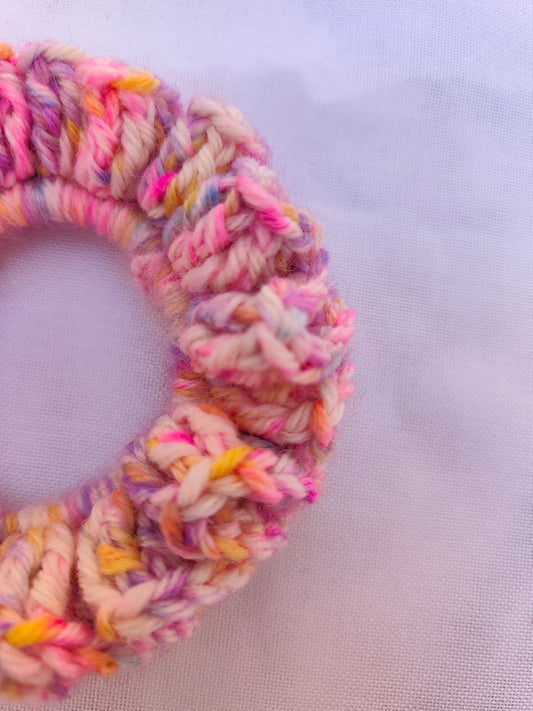 elodie crochet scrunchie close up