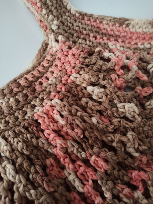 solena handmade crochet market bag close up
