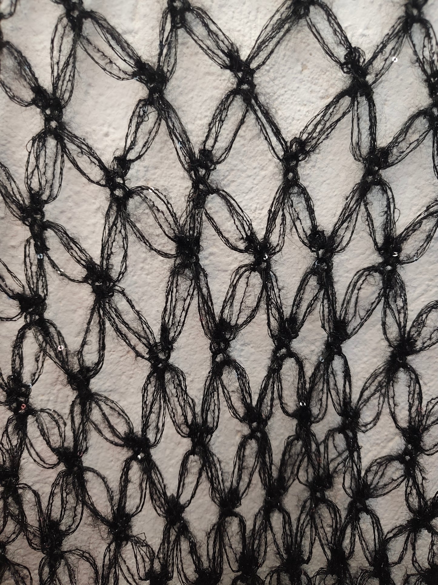 Claire handmade mohair silk shawl close  up details