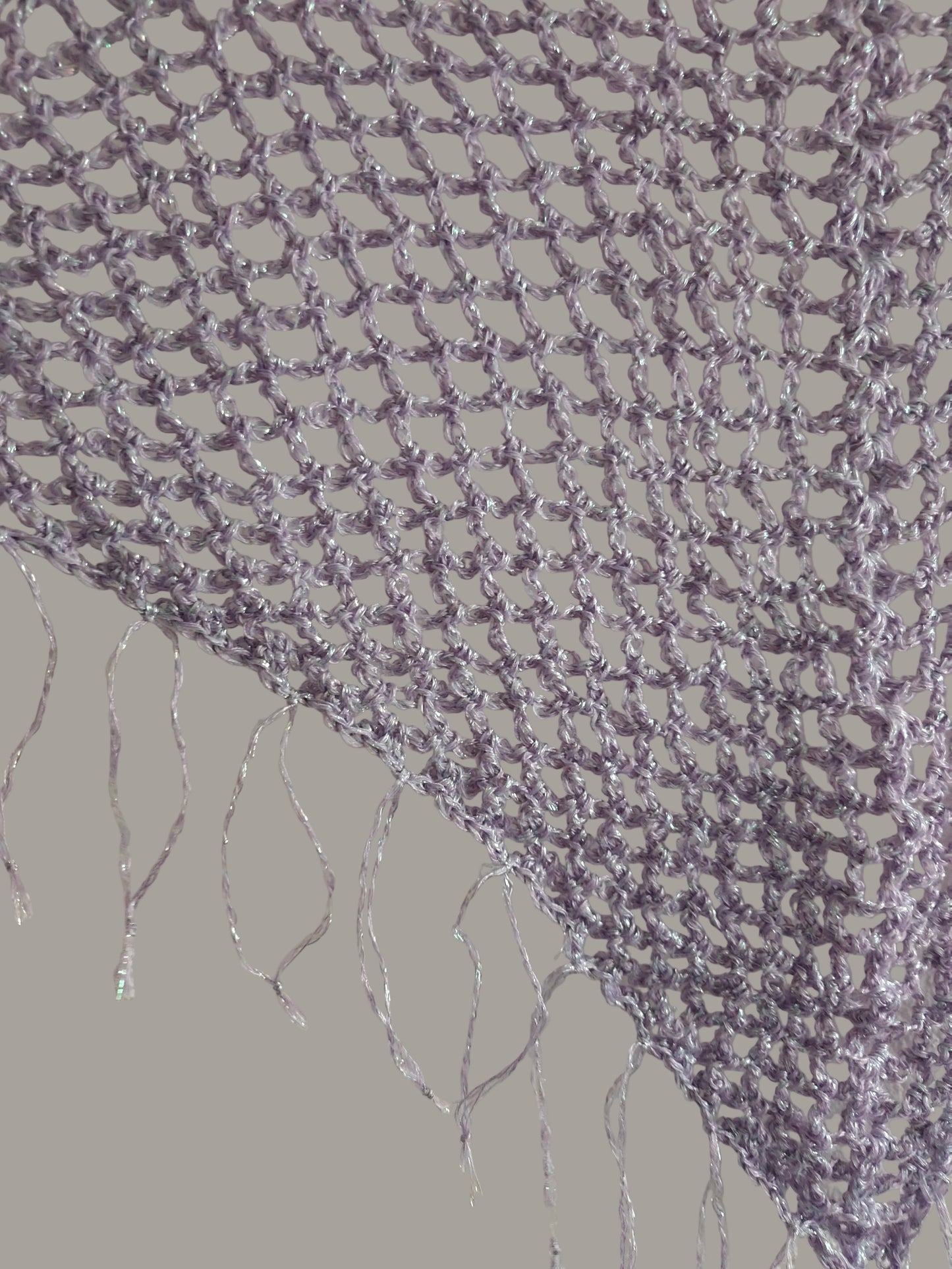 Crystal Veil Crochet Shawlette close up
