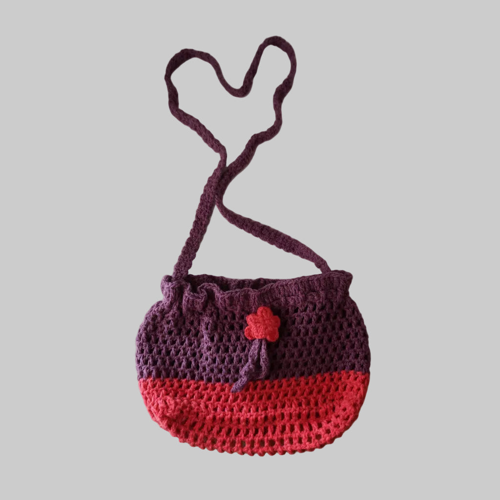 Dream Pop handmade crochet crossover pouch bag love