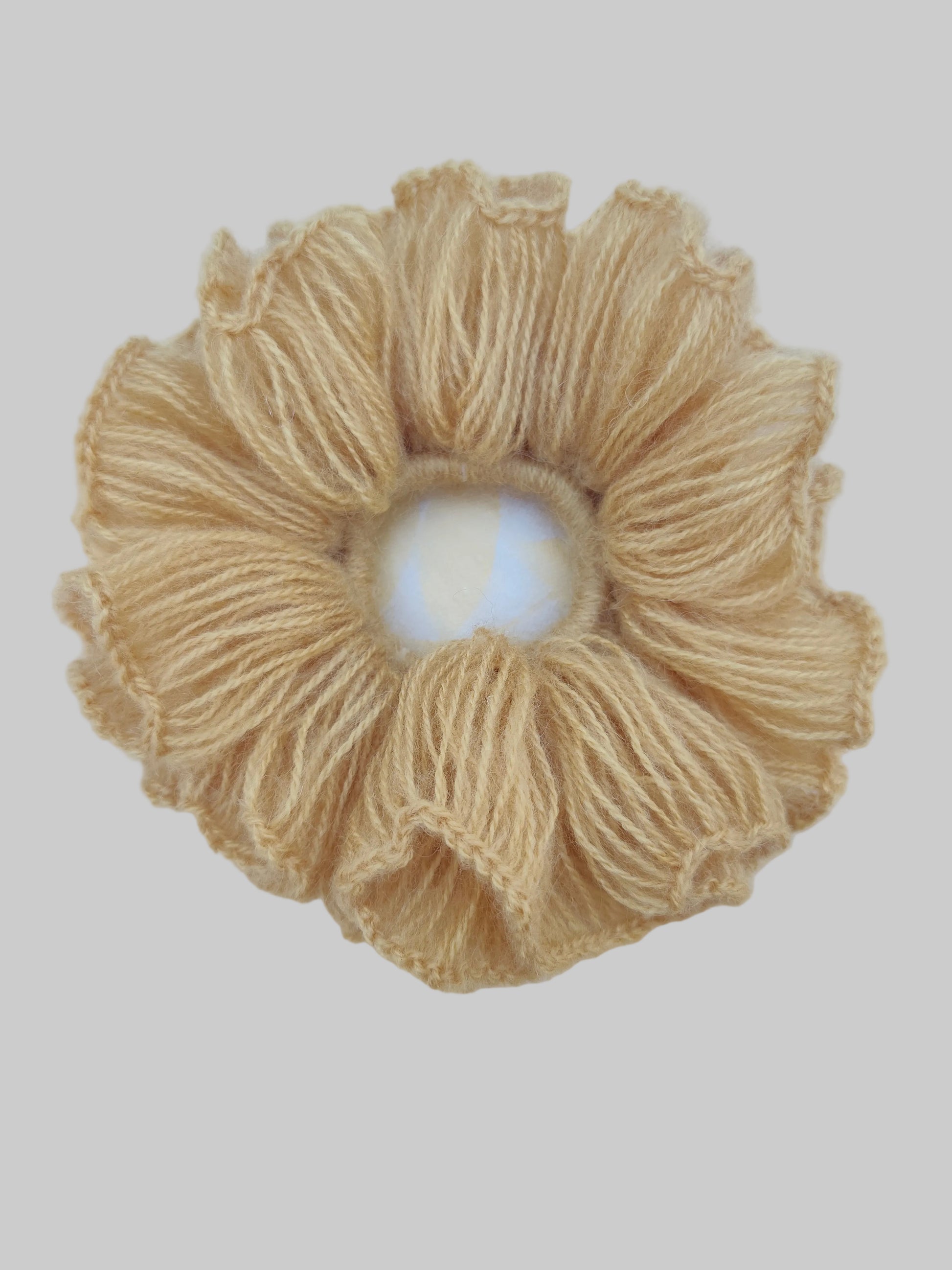 Helios mohair crochet scrunchie