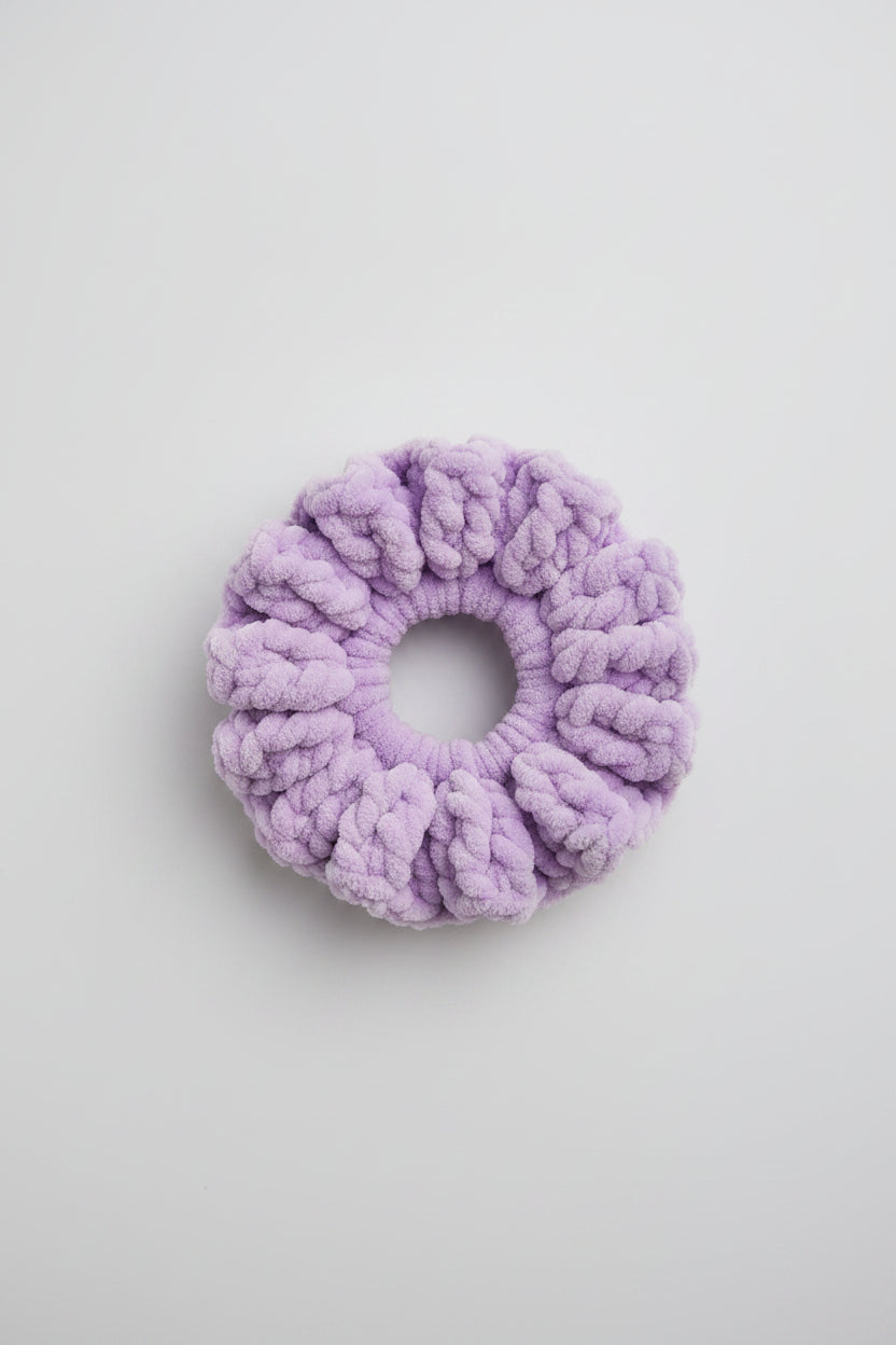 Lila crochet scrunchie