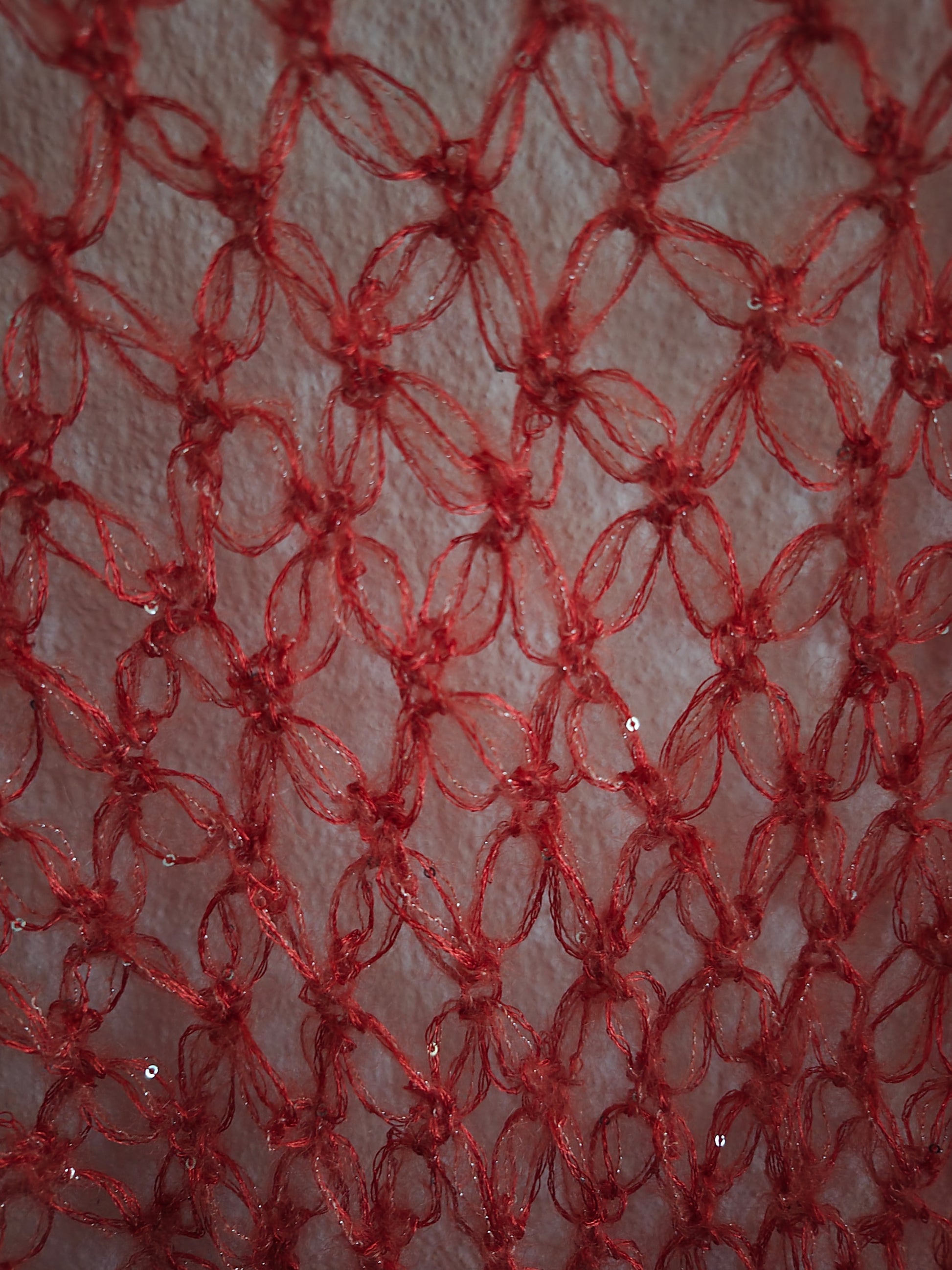 Lilith - Crochet Mohair Shawl close up