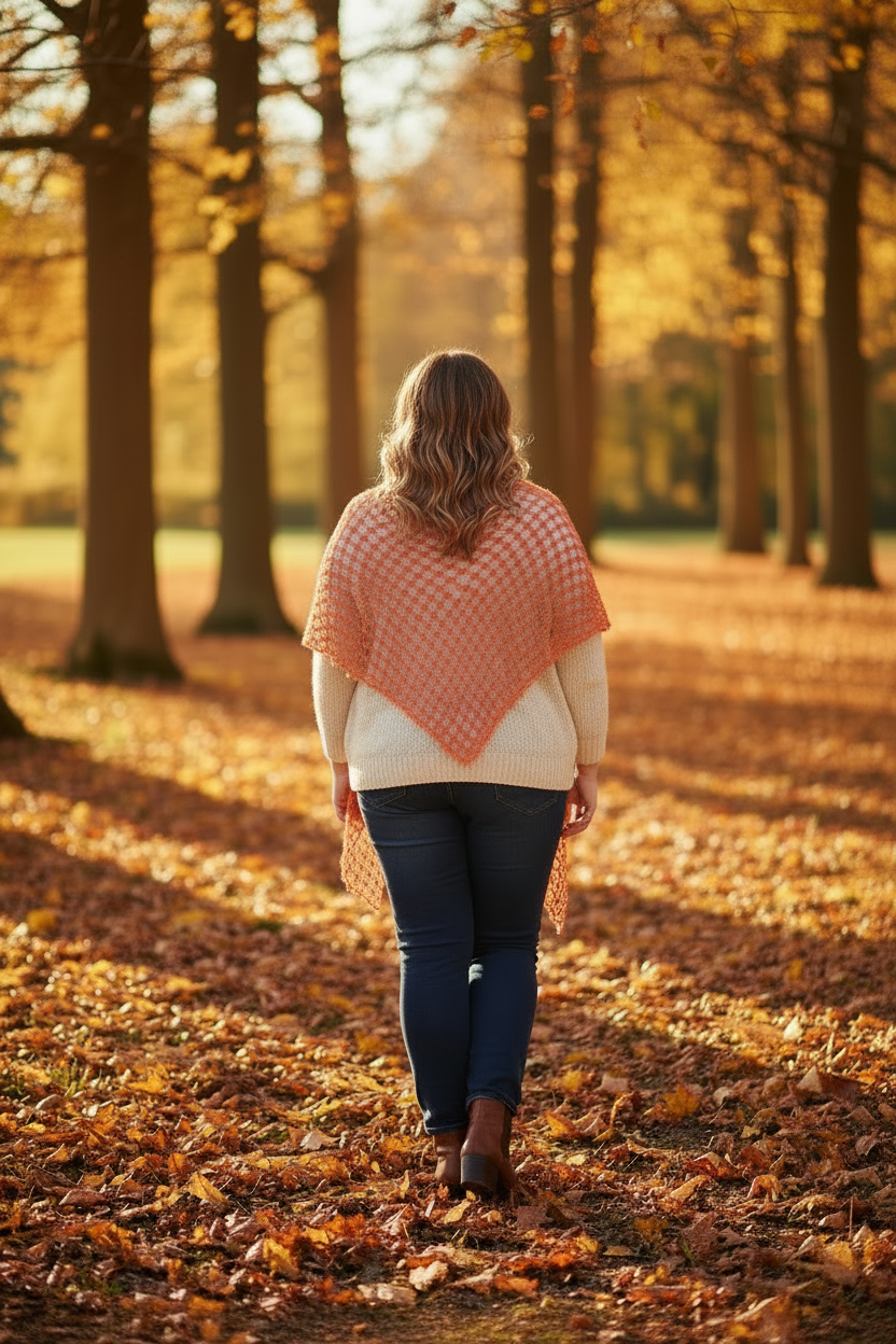 Lilith - Crochet Mohair Shawl model