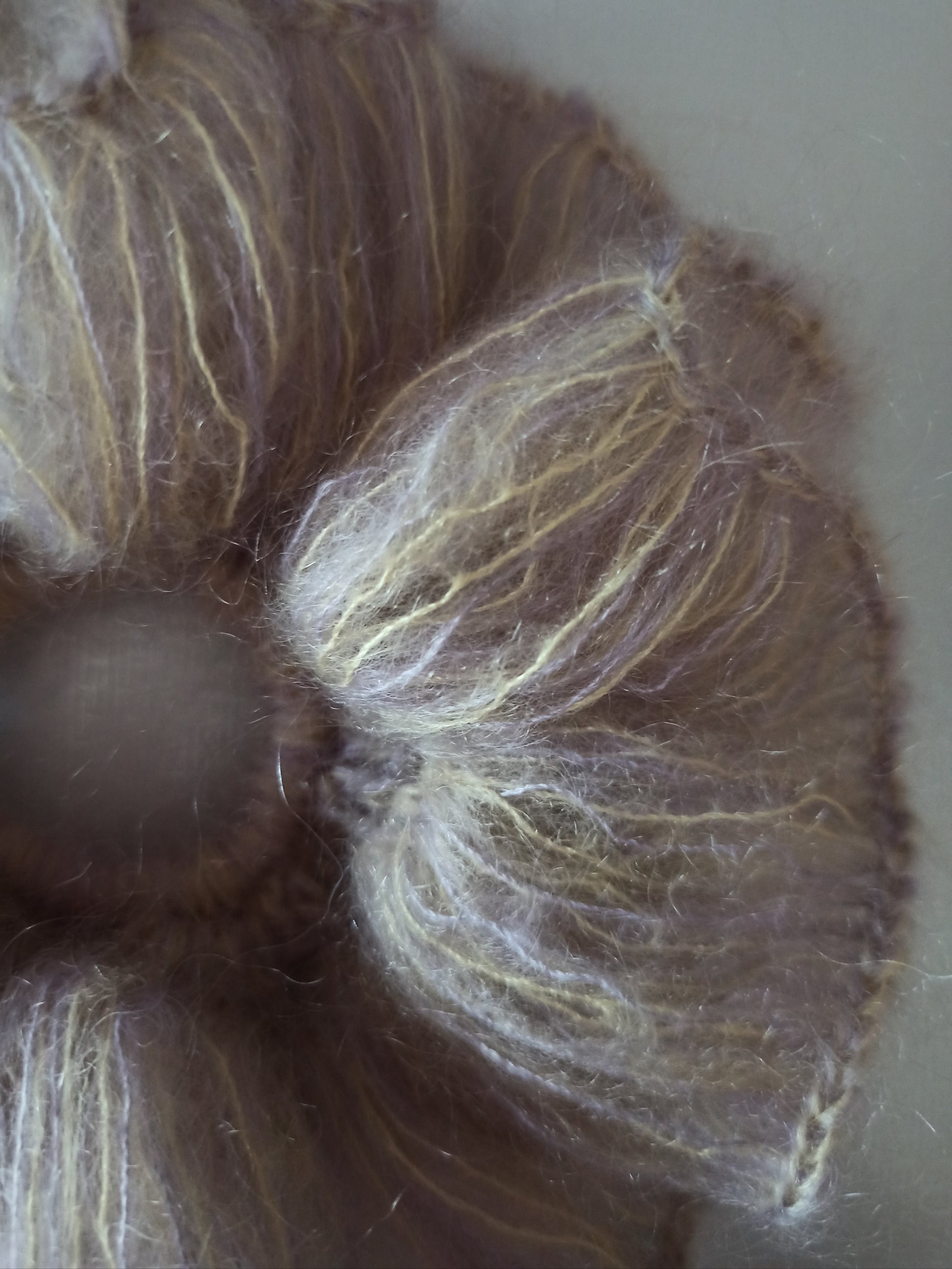 Medusa handmade crochet scrunchie close up