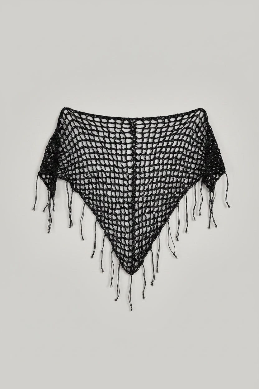 Midnight Stardust - Crochet Shawlette