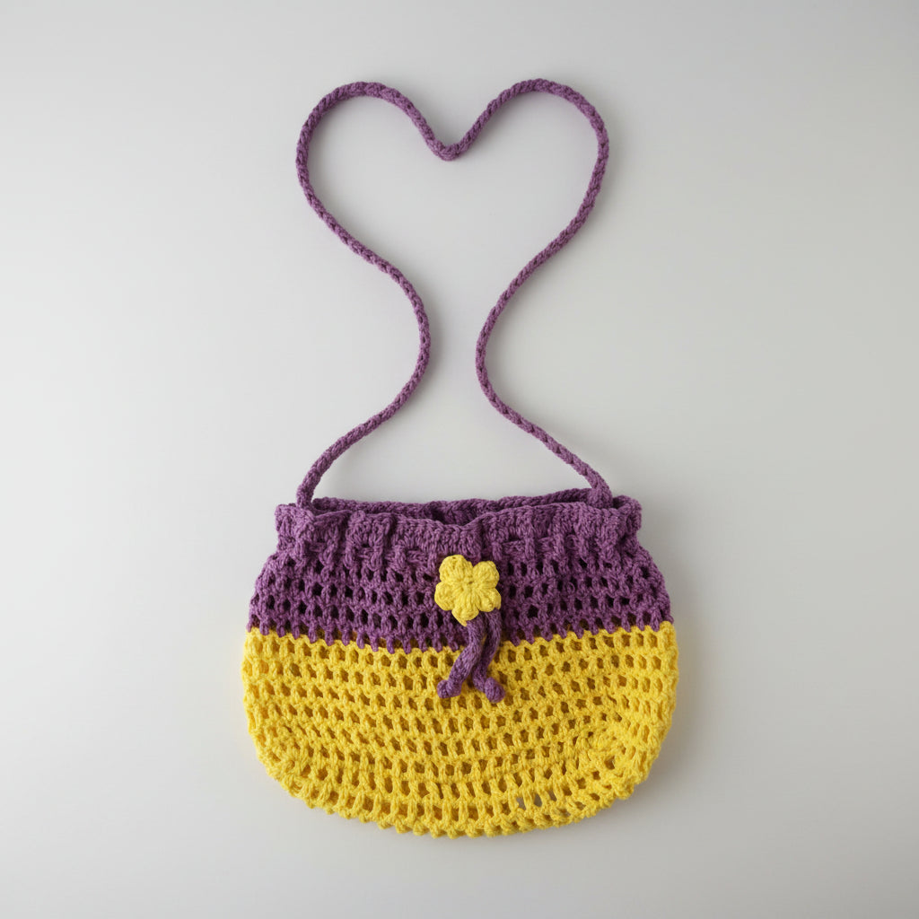 Moonflower handmade crochet crossover pouch bag love