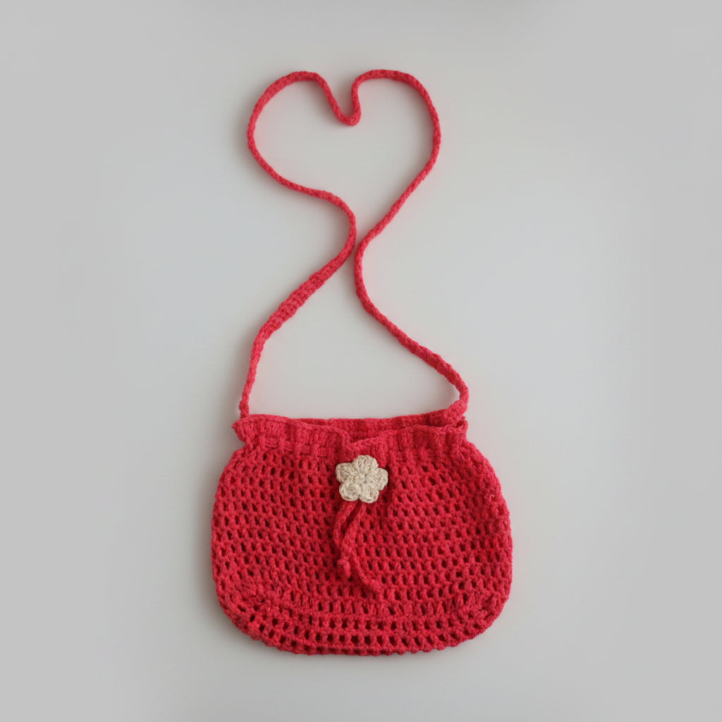 Petal handmade crochet bag love