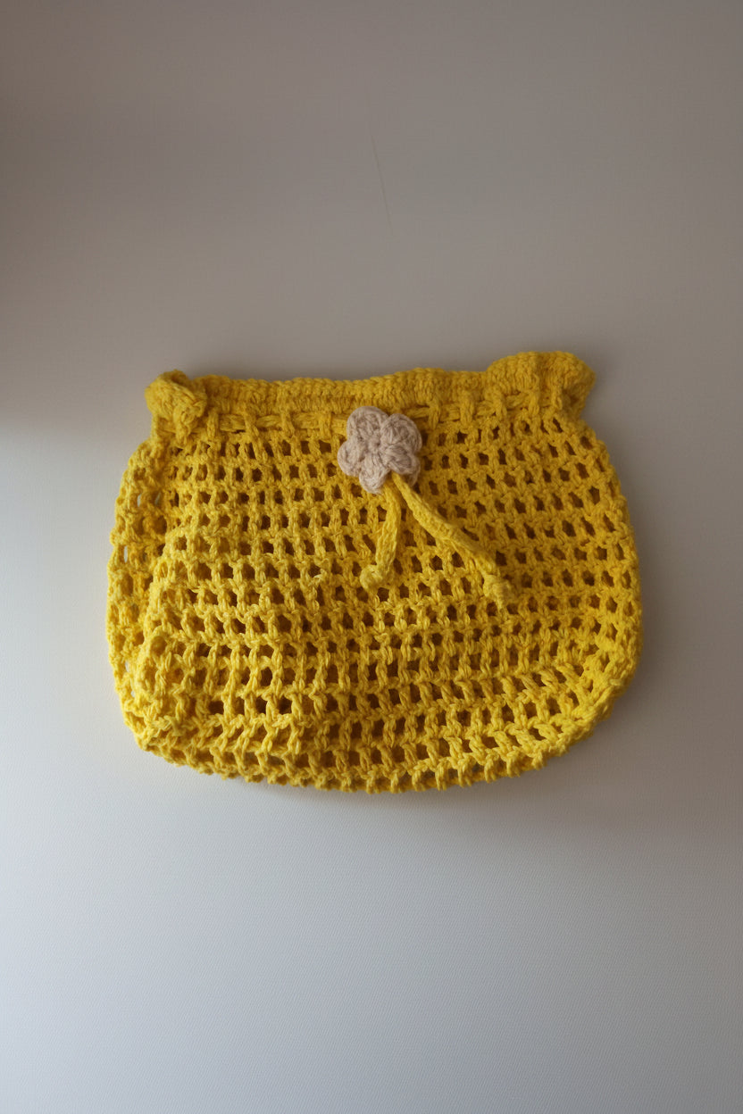 Solea handmade crochet crossover pouch bag