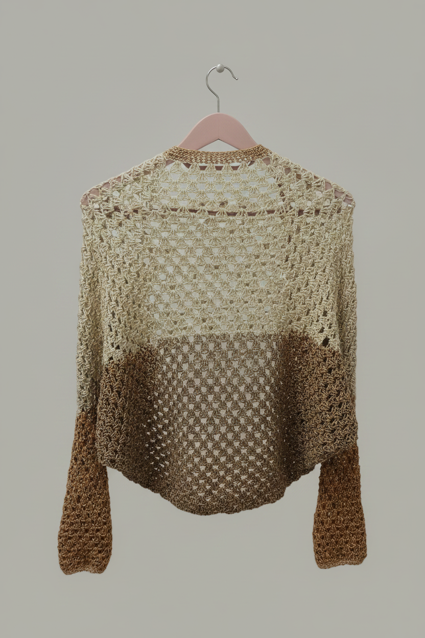 marietta crochet cocoon shrug back