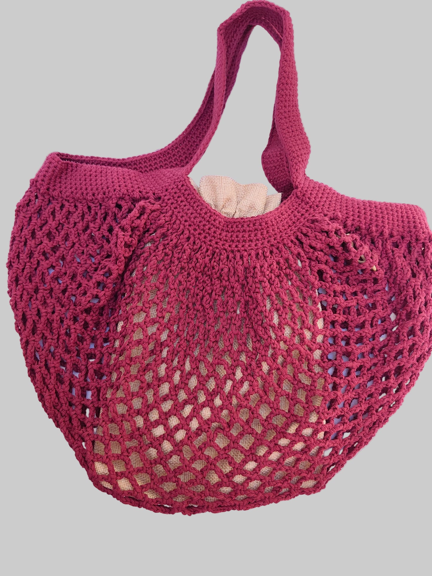 merlot market bag with pouch
