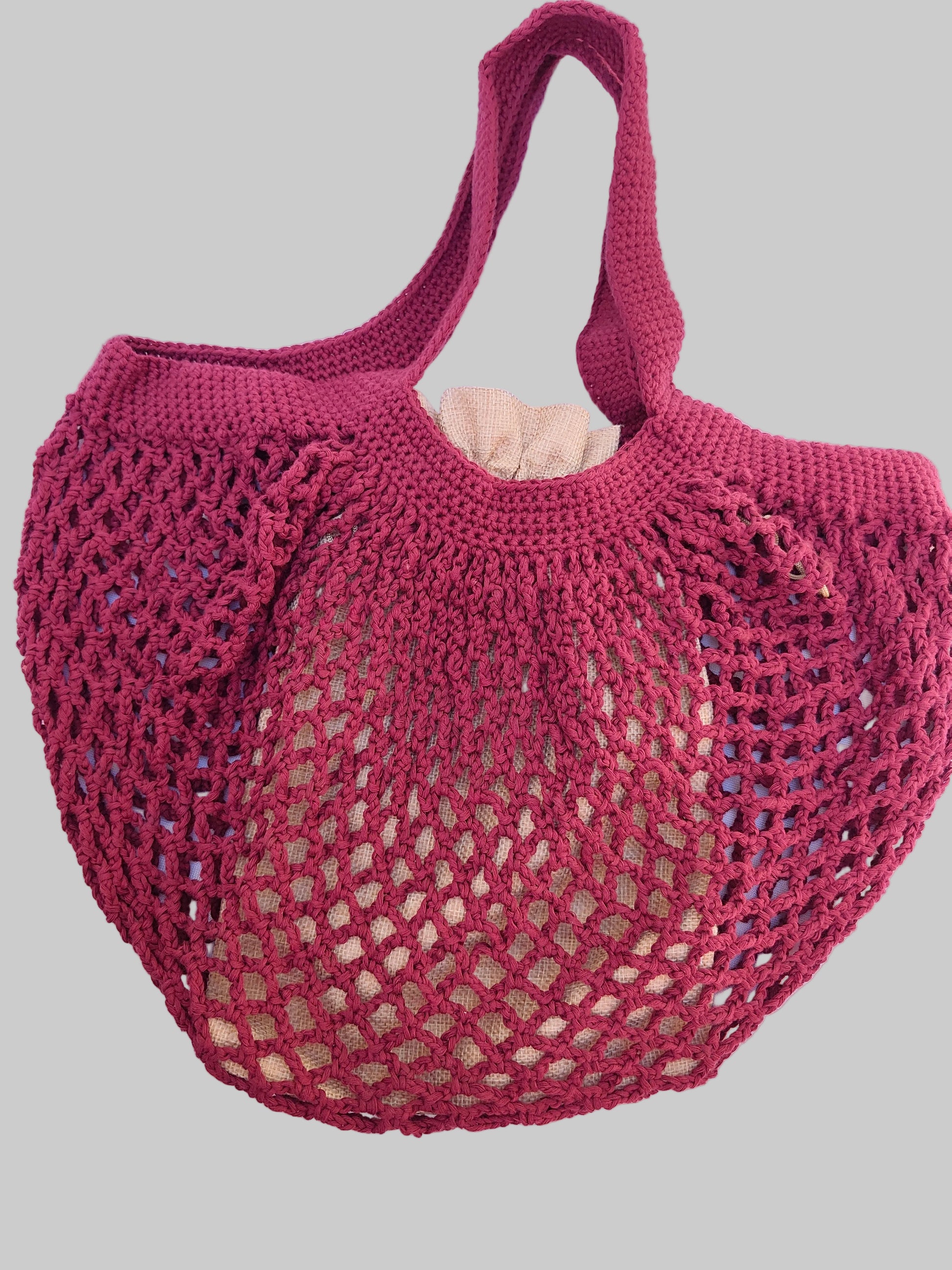 merlot market bag with pouch