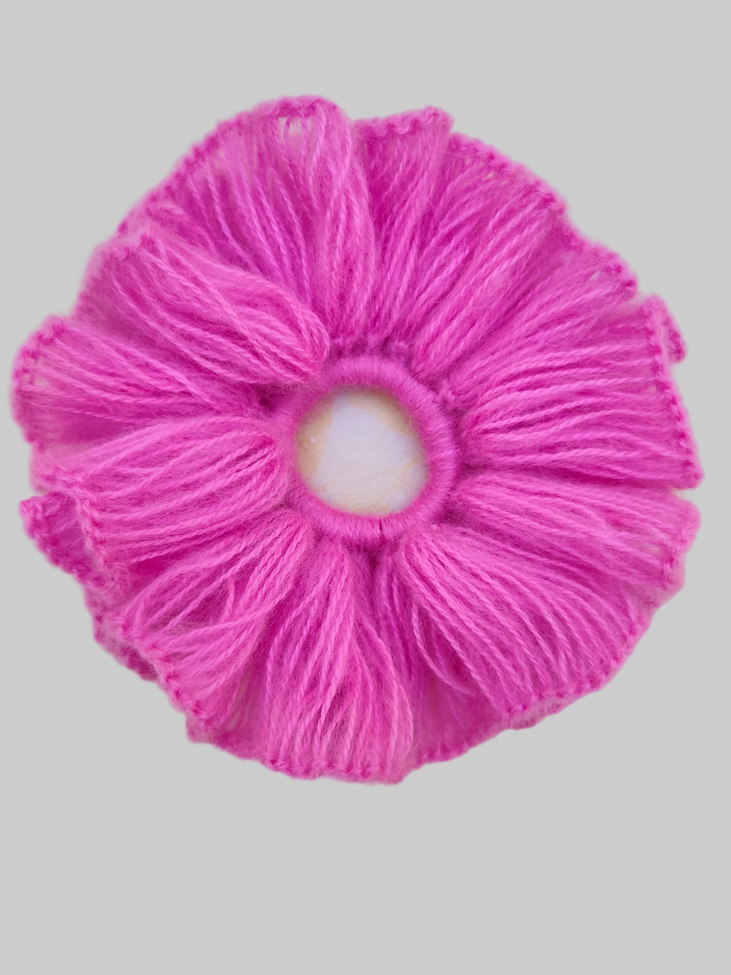 Bubble Gum - Mohair Crochet Scrunchie