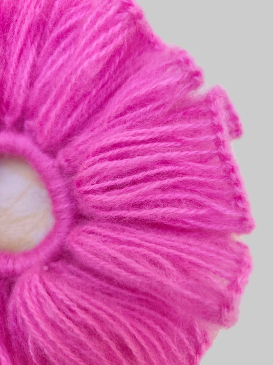 Bubble Gum - Mohair Crochet Scrunchie