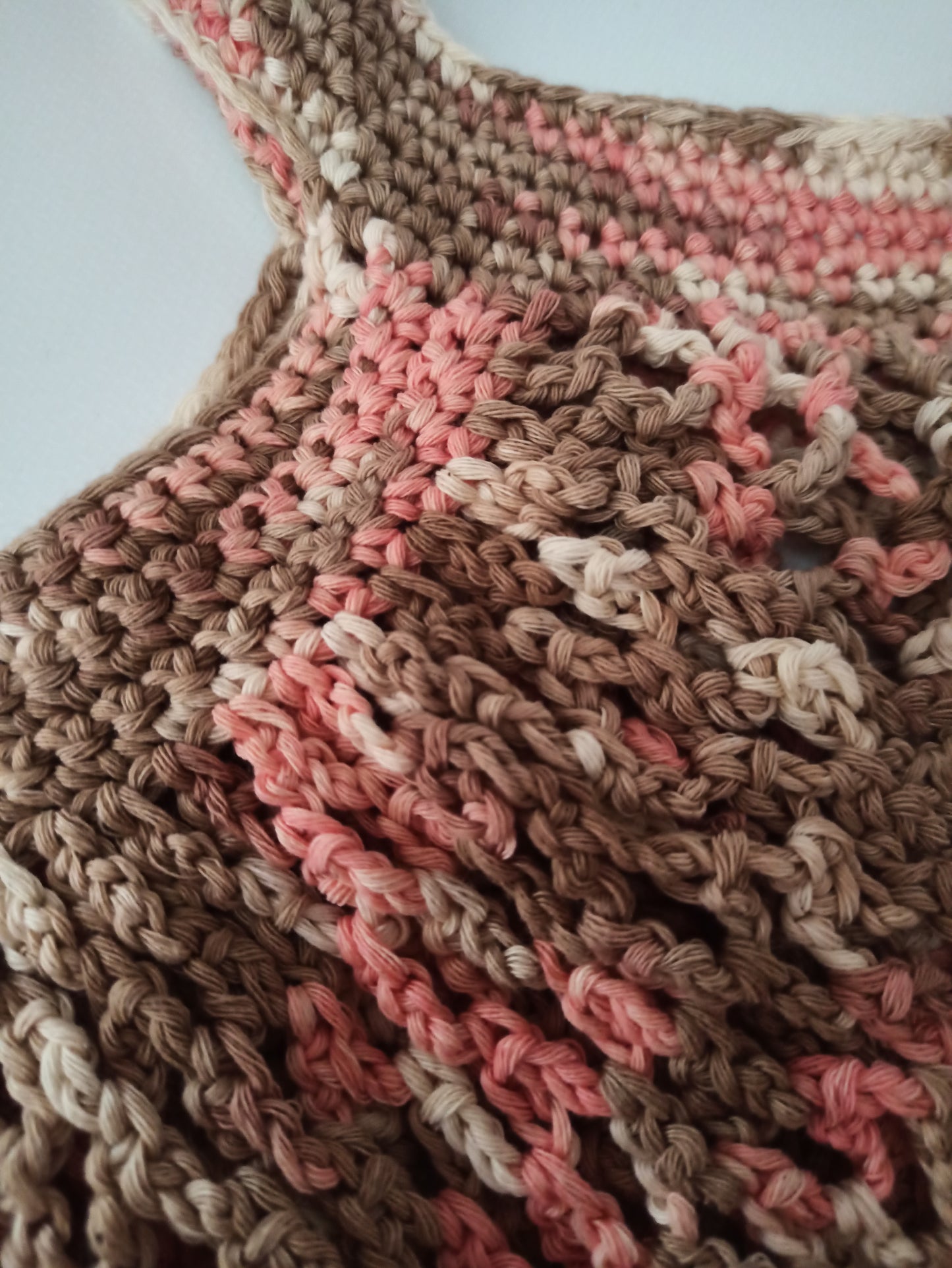solena handmade crochet market bag close up