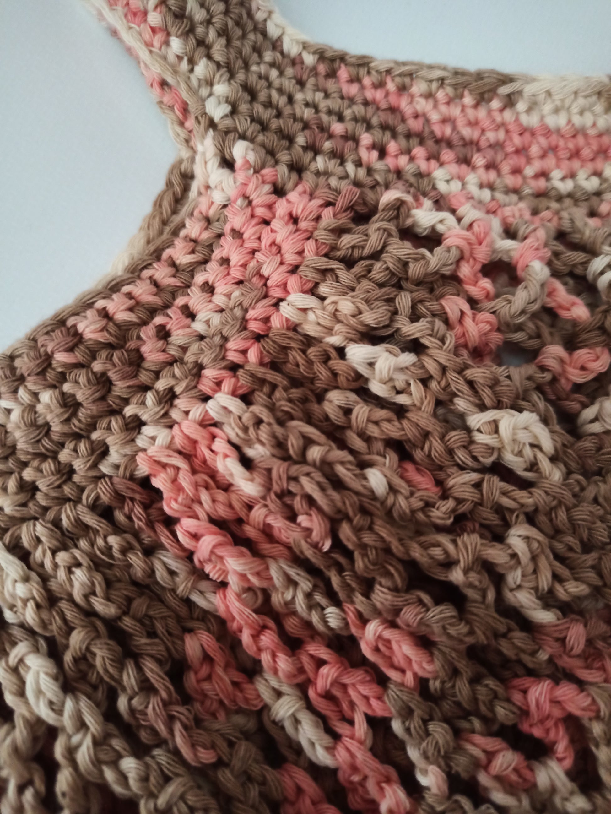 solena handmade crochet market bag close up